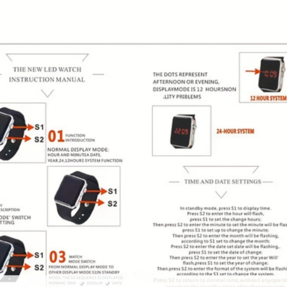 Black gold2pcs/set Square Silicone Digital Watch + Crown Bracelet Fancy Women Wa